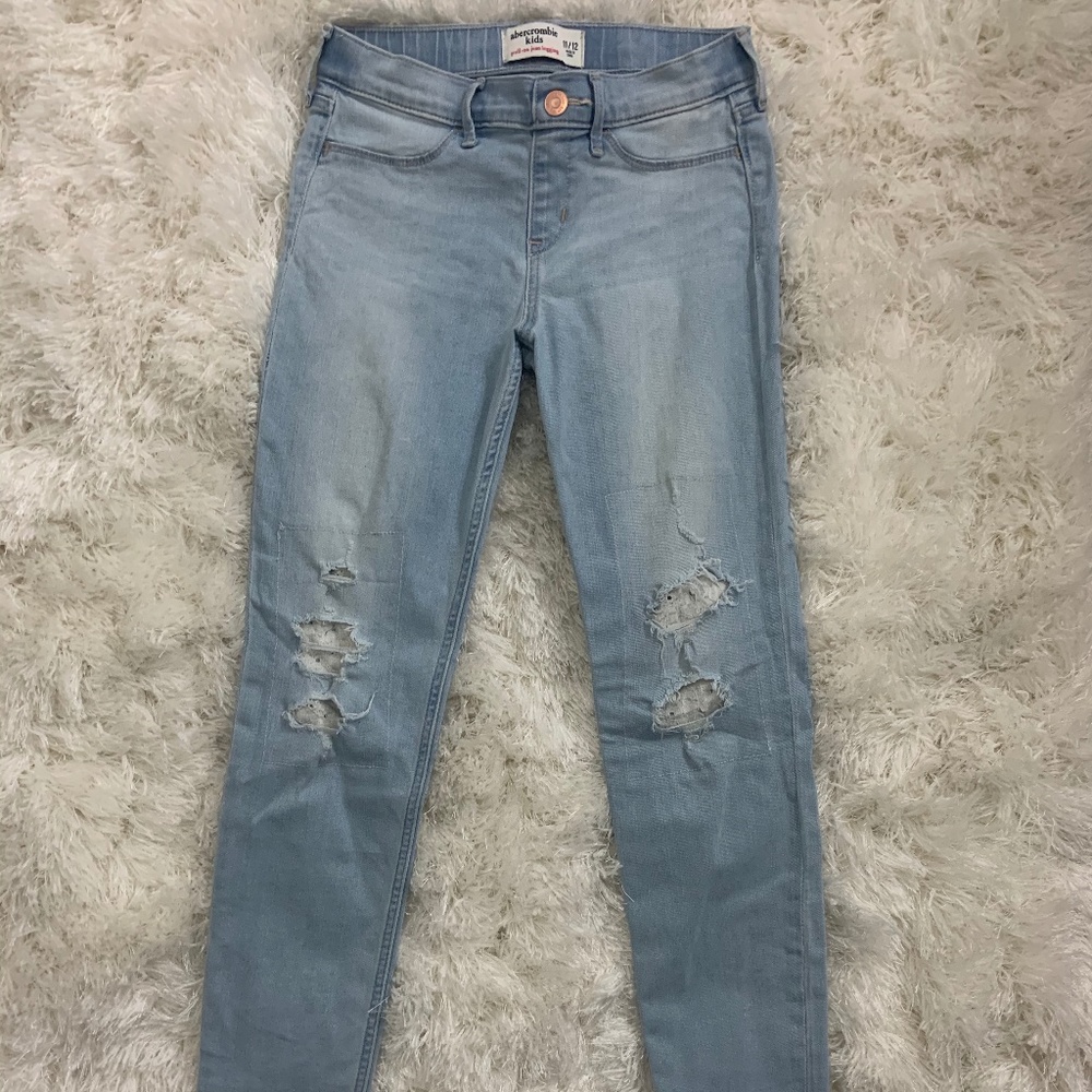 Abercrombie Kids Pull-On RippedJean Leggings Lace